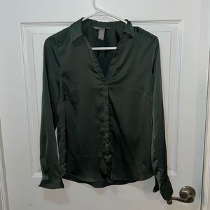 H&M silk button up
